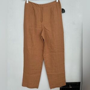 NWT Valerie Stevens 100% Pure Linen Pants Womens Size 6 Summer Preppy Office